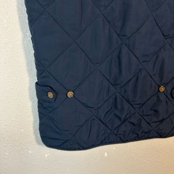 J Crew Mens Quilted Walker Vest XS Navy Blue Full Zip Insulated Outerwear - Picture 6 of 8